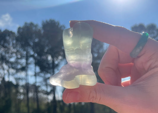 Mini Fluorite Groot Carving