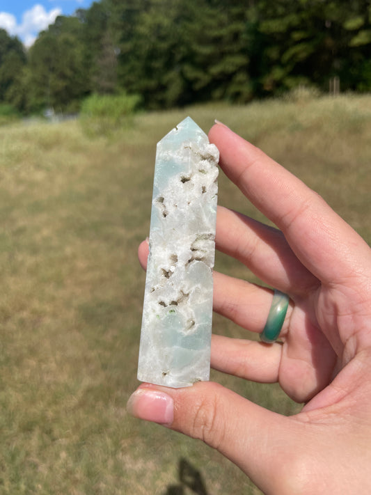 Druzy Carribean Calcite tower #4