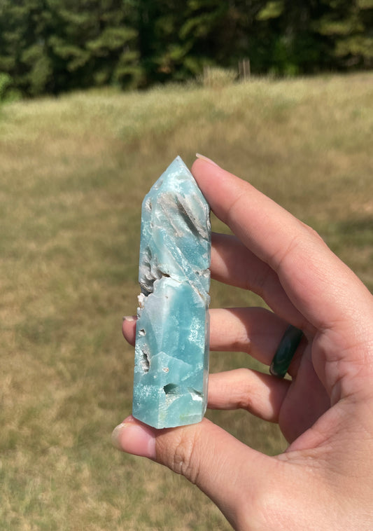 Druzy Carribean Calcite tower 1