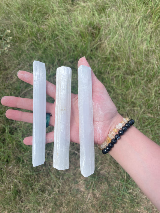 Selenite (satin spar) sticks