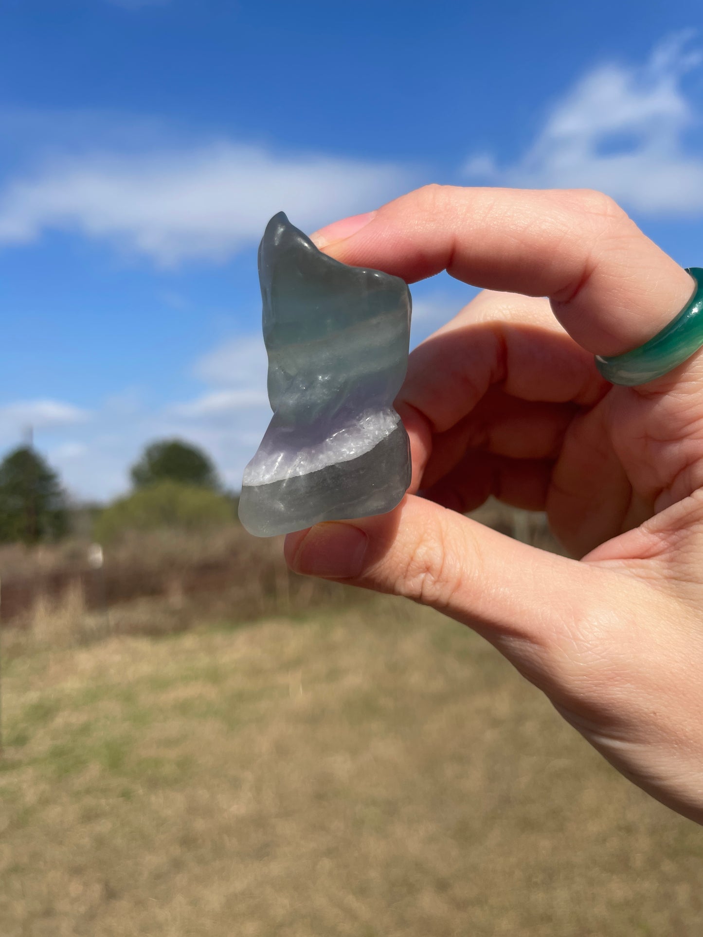 Mini Fluorite Groot Carving