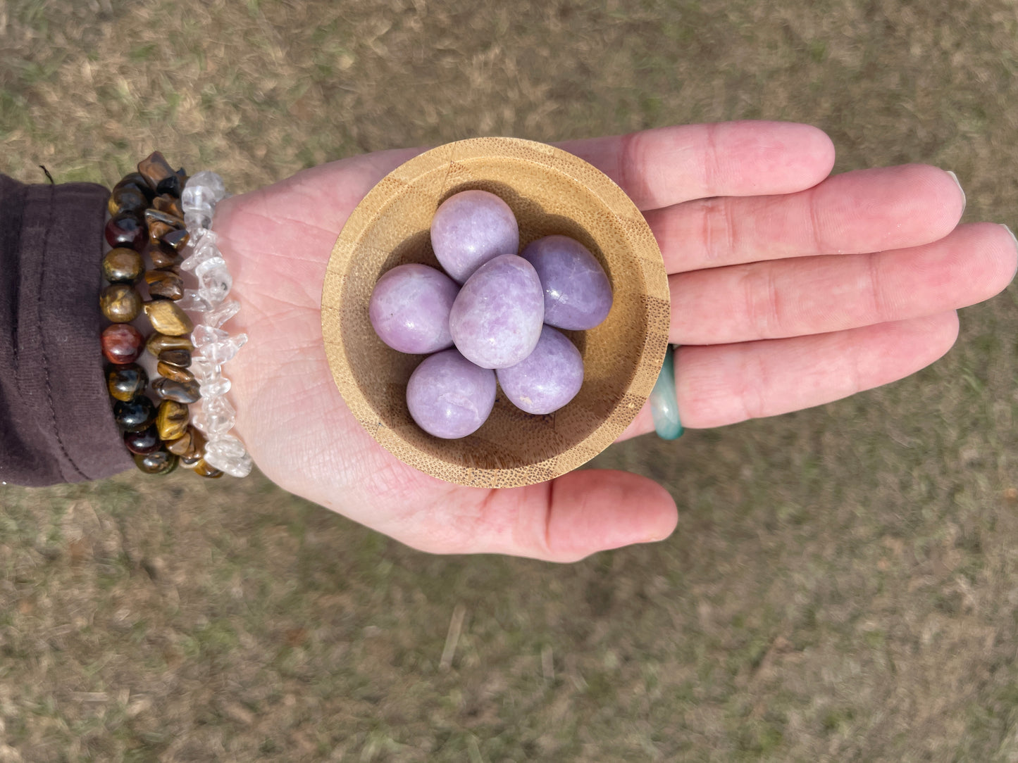 Mini Lepidolite Egg Carvings