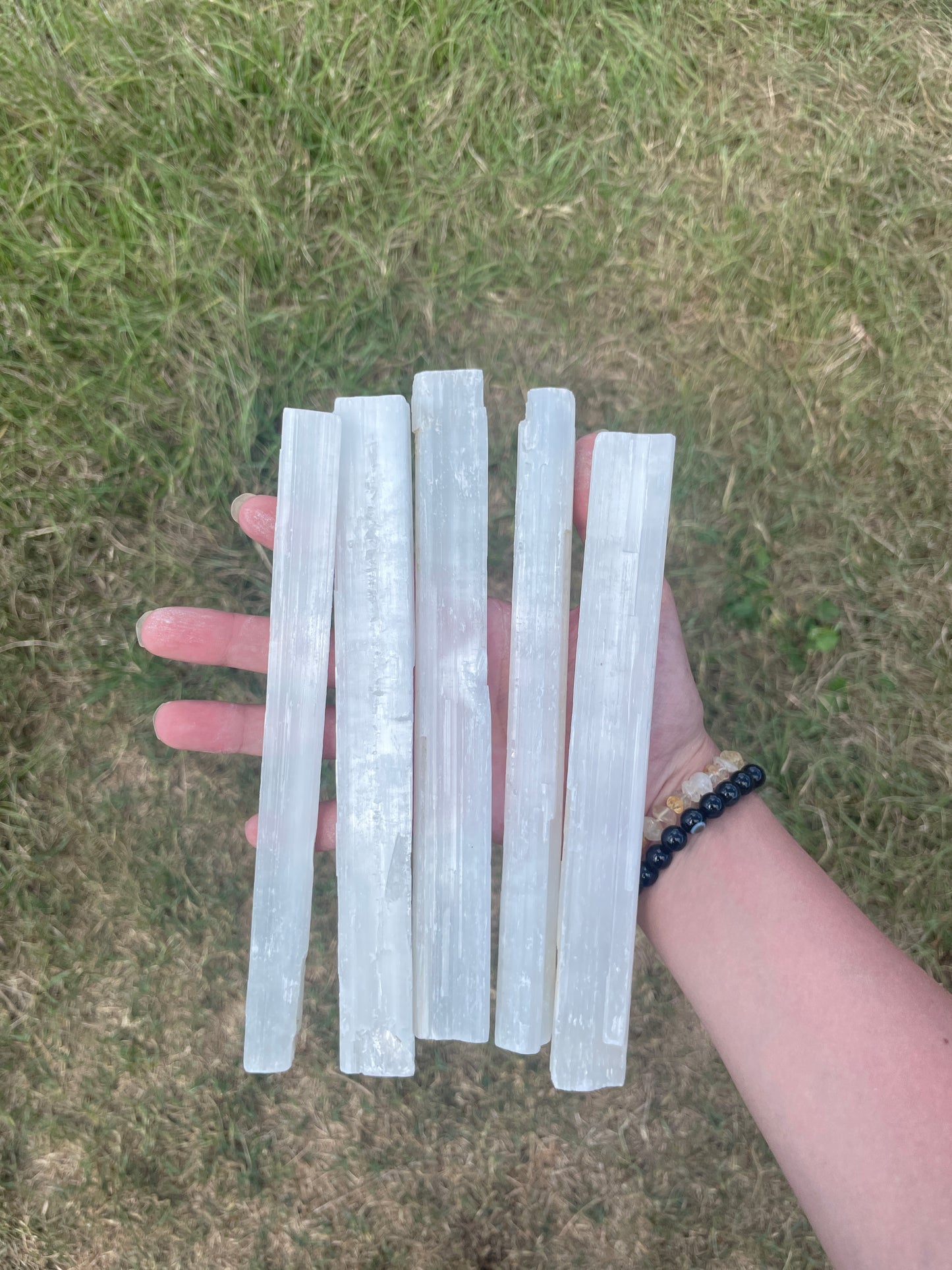 Selenite (satin spar) thick wands