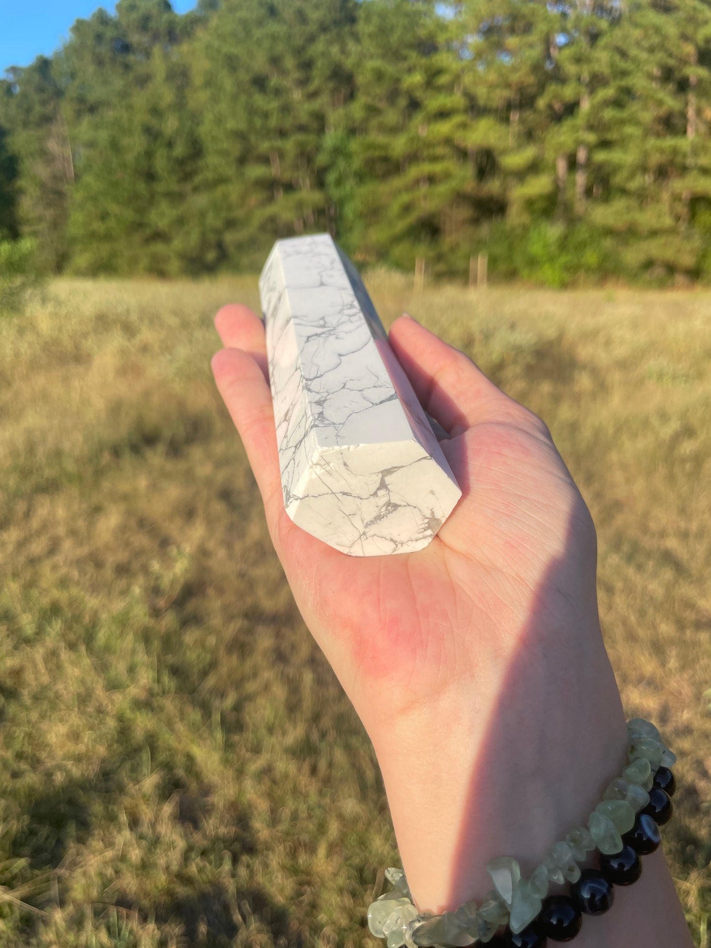 Large 1lb Howlite Tower #1