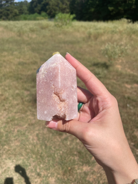 Druzy Pink Amethyst tower 5