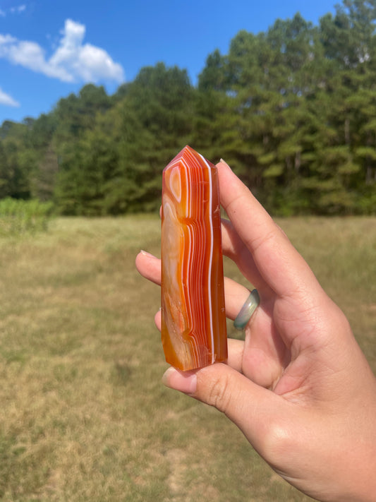 Imperfect Carnelian banded tower #3