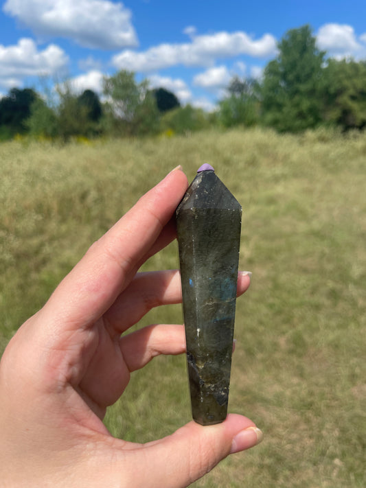 Imperfect Flashy Labradorite Crystal Pipe