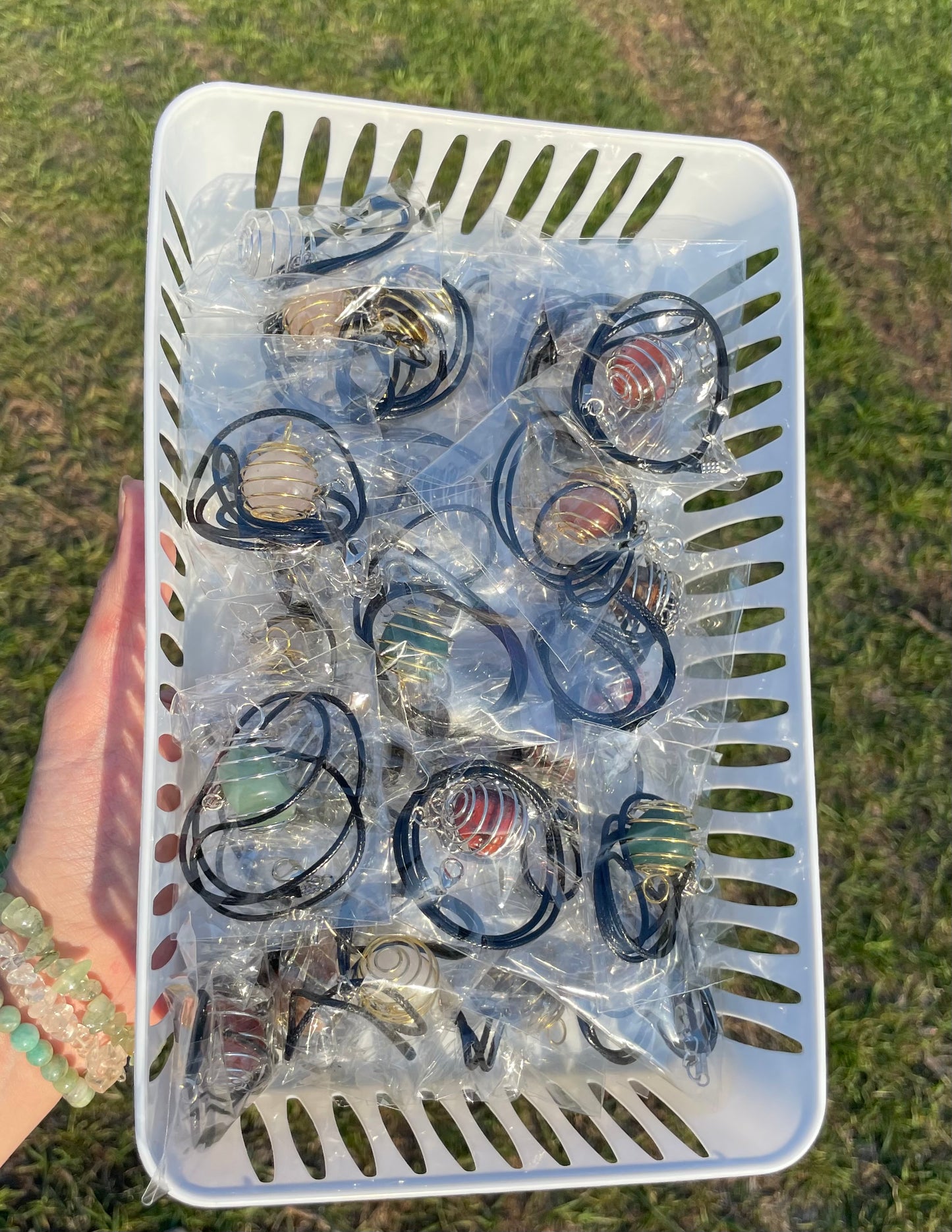 Mystery Caged Tumble / Spiral Necklace ✨