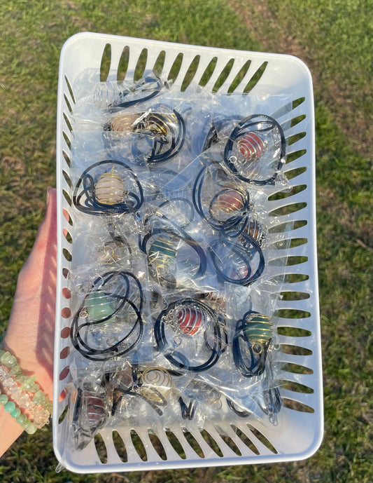 Mystery Caged Tumble / Spiral Necklace ✨