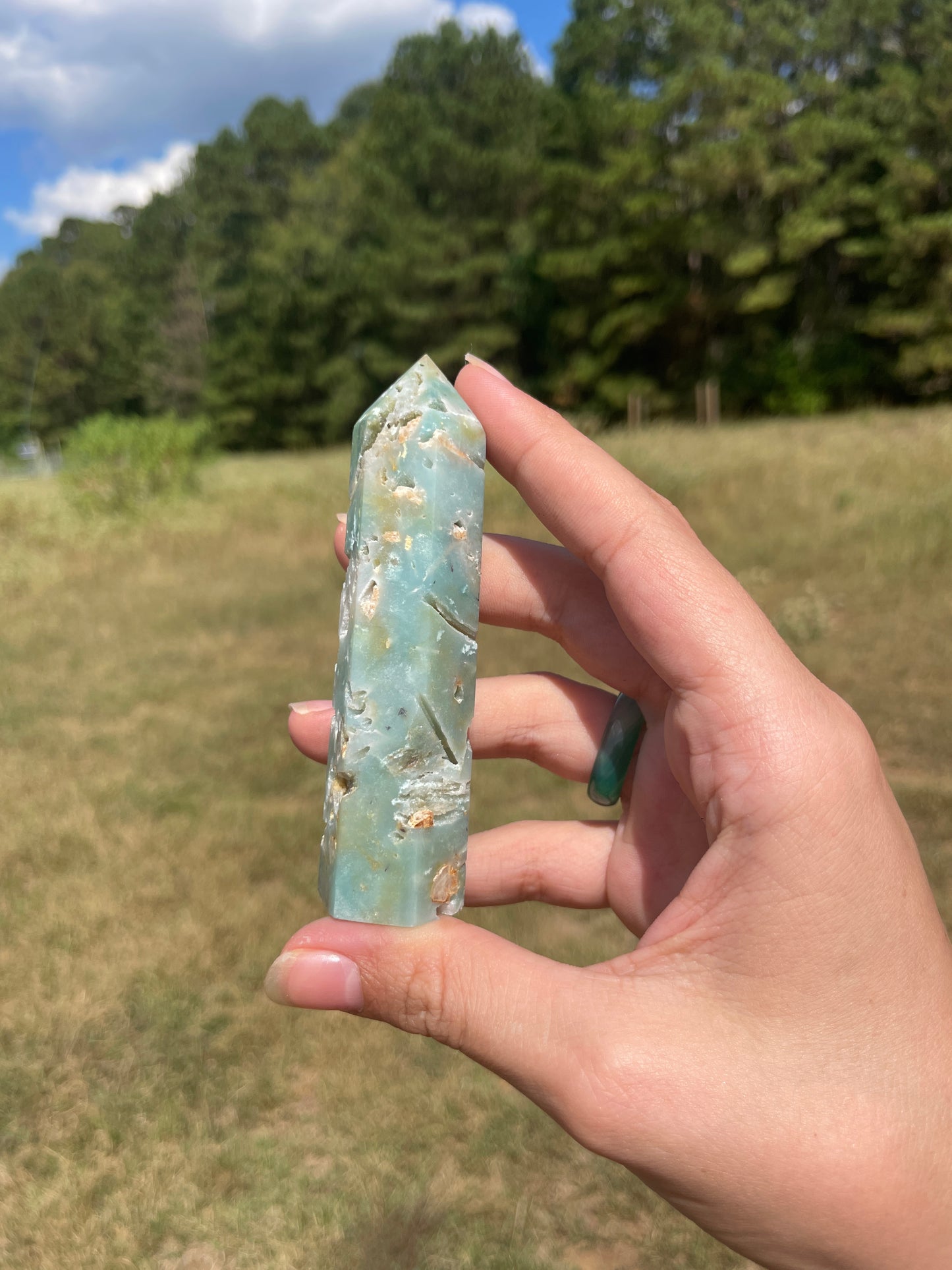 Druzy Carribean Calcite tower #5