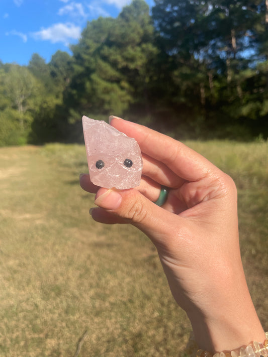 Mini Rose Quartz Rock Buddy #1