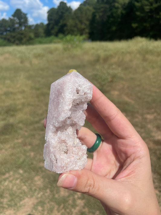 Druzy Pink Amethyst tower 4