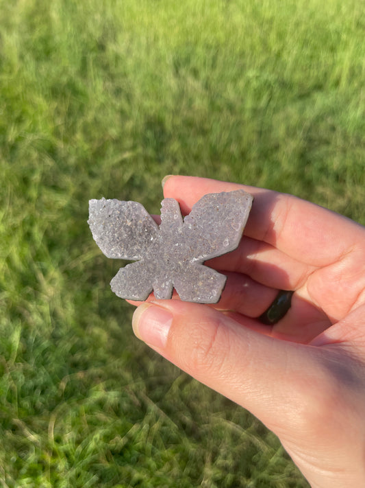 Druzy Amethyst cluster Butterfly Carving 🦋