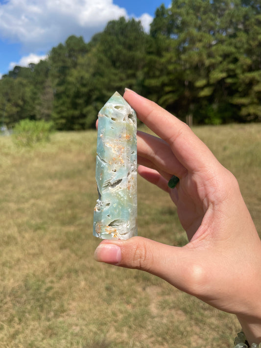 Druzy Carribean Calcite tower #5