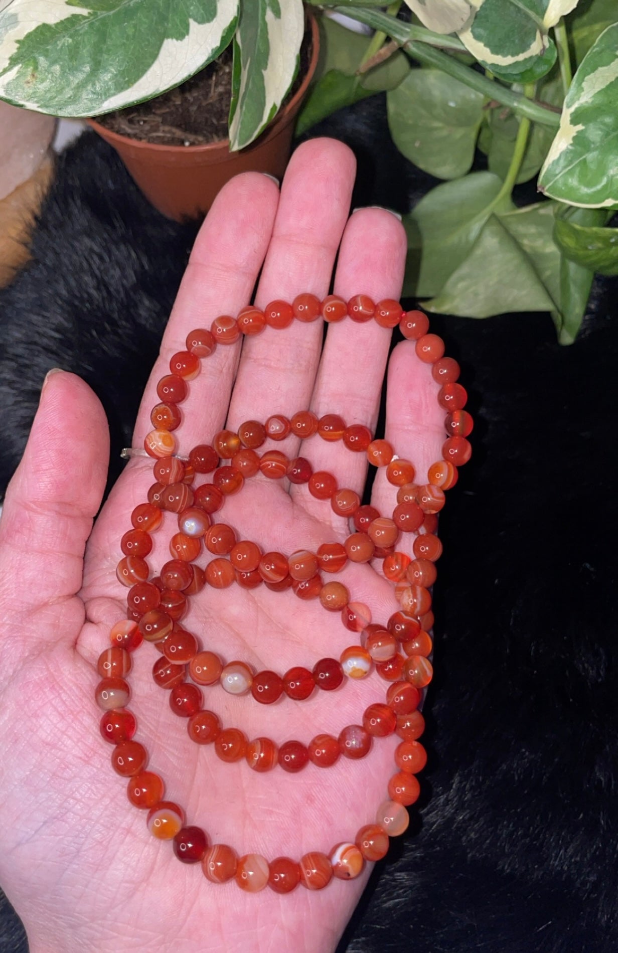 Carnelian Beaded Bracelet