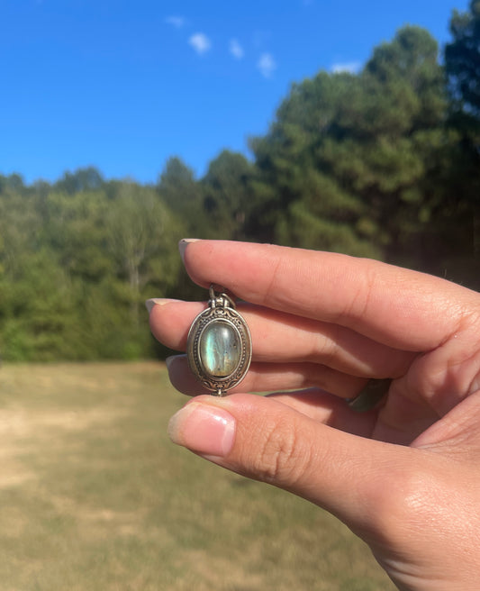 Labradorite locket