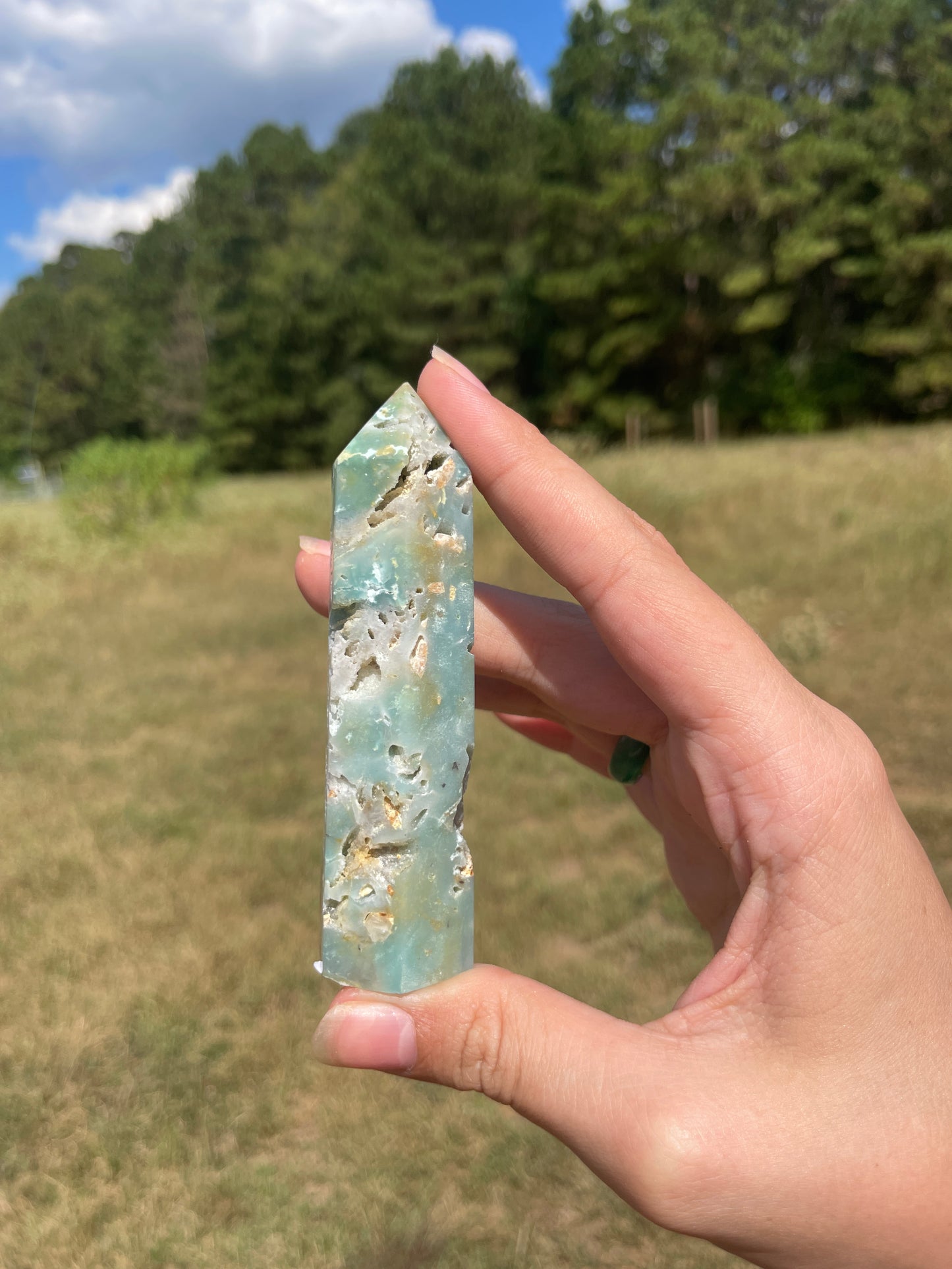 Druzy Carribean Calcite tower #5