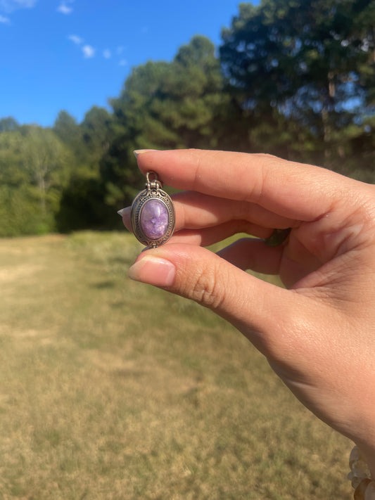 Amethyst locket