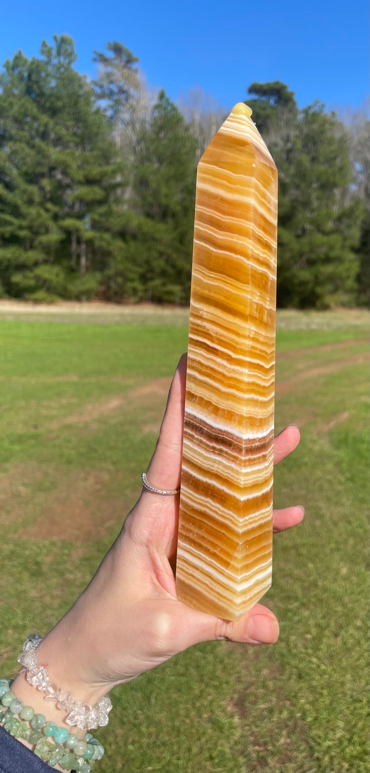 Imperfect Large Banded Calcite Tower  (B)