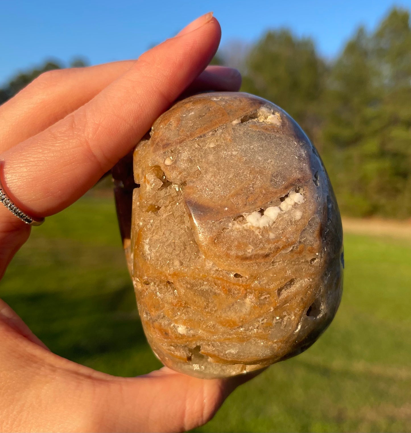 Unknown Material- Gorgeous Druzy Skull🤎