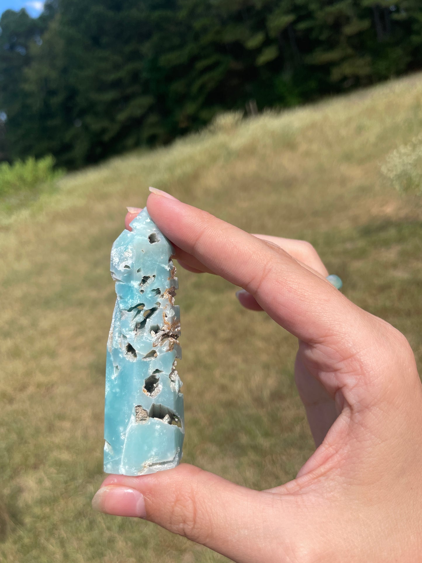 Druzy Carribean Calcite tower 1