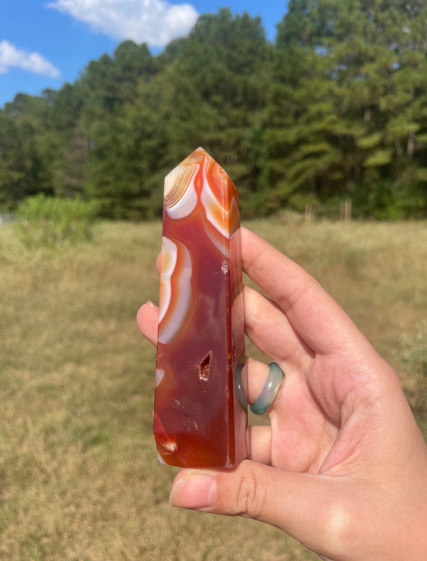 Imperfect Druzy Carnelian tower #1