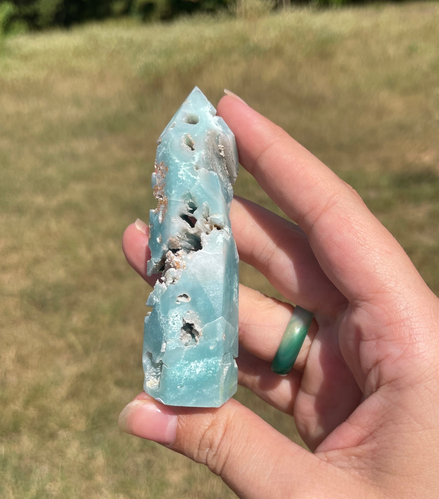 Druzy Carribean Calcite tower 1