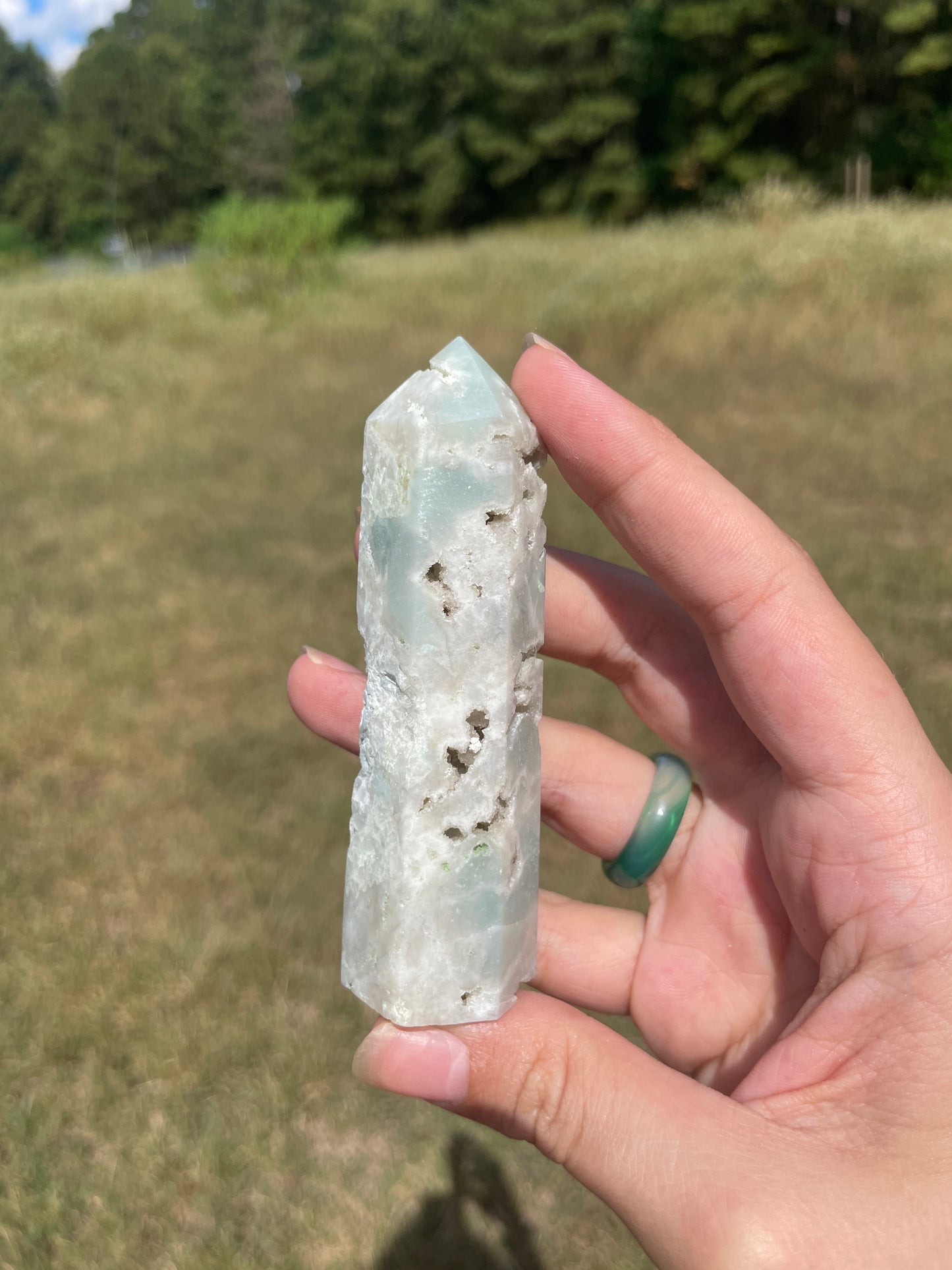 Druzy Carribean Calcite tower #4