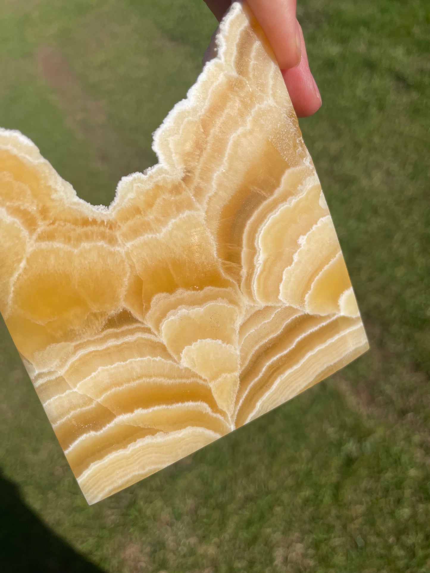 Imperfect Druzy Orange Calcite Slab