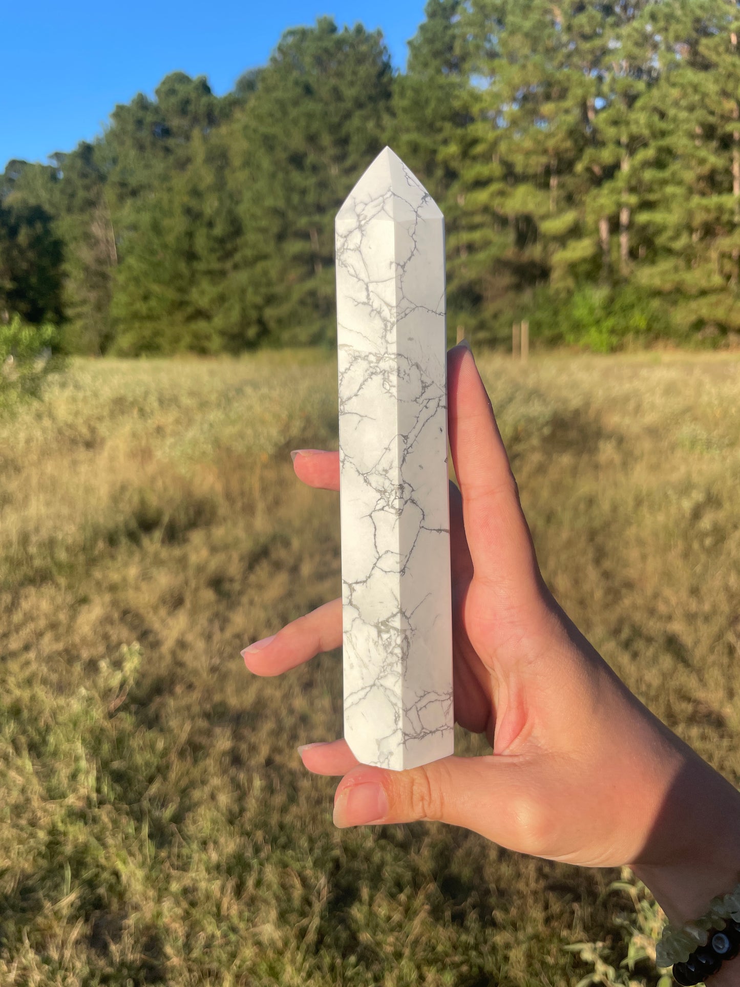 Imperfect Large 1lb Howlite tower #2