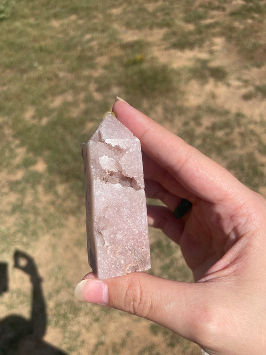 Druzy Pink Amethyst tower 2