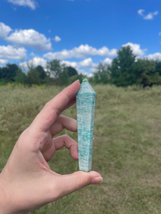 Amazonite Crystal Pipe (decor)