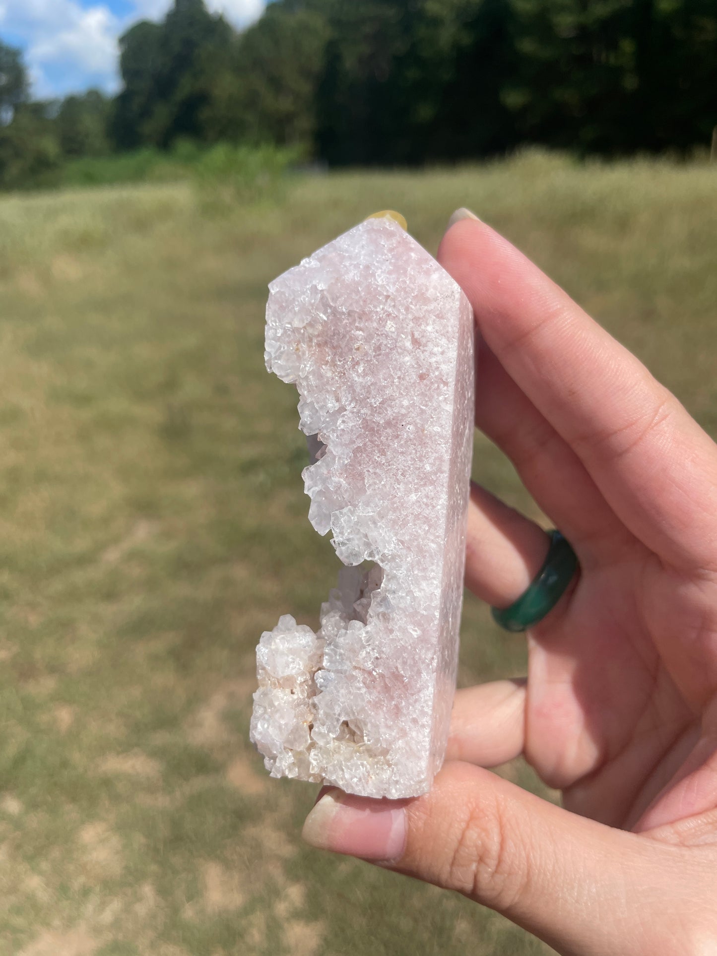 Druzy Pink Amethyst tower 4