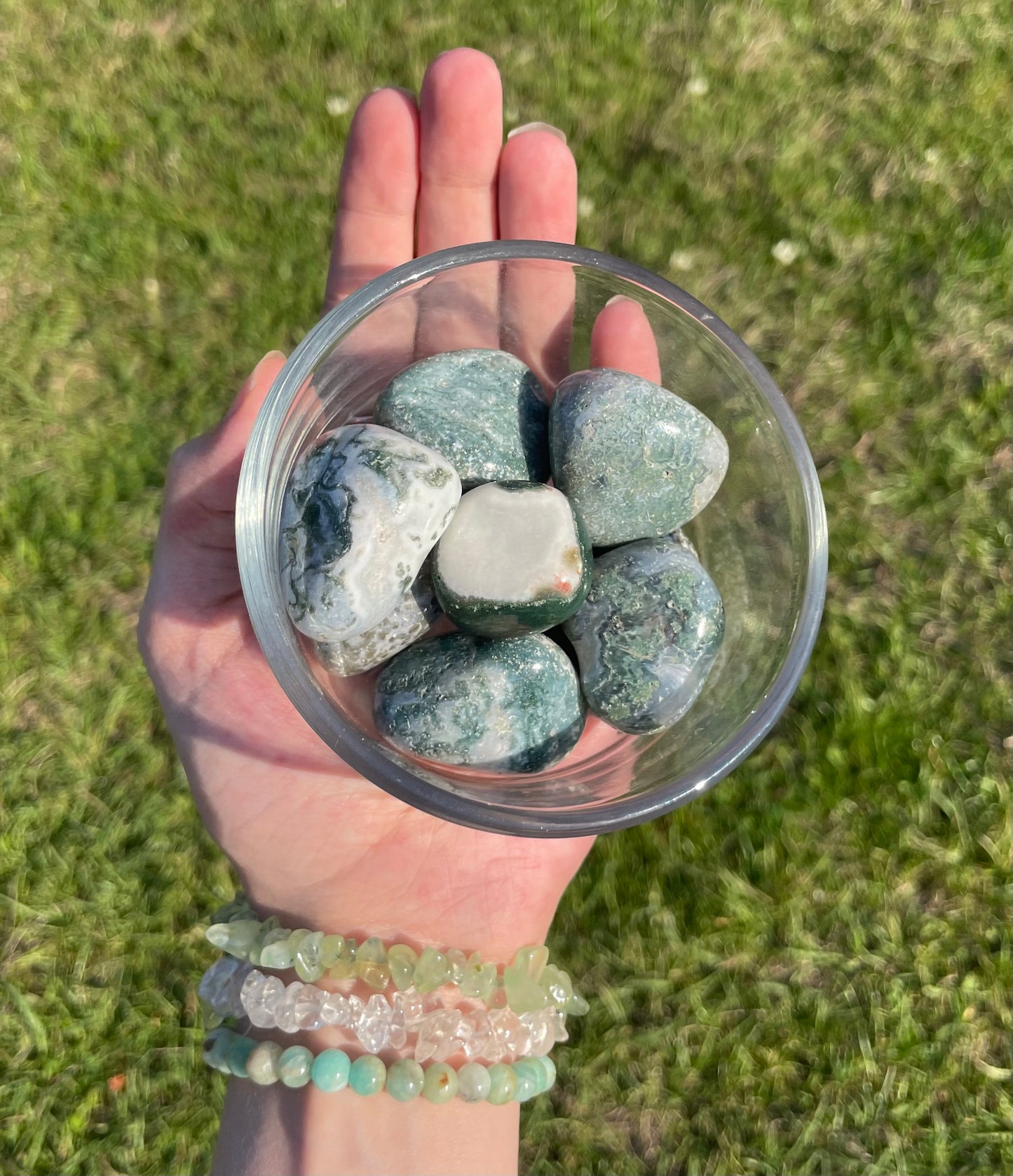 Moss Agate Tumbles 💚