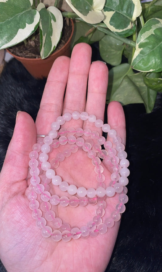 Rose Quartz Beaded Bracelet