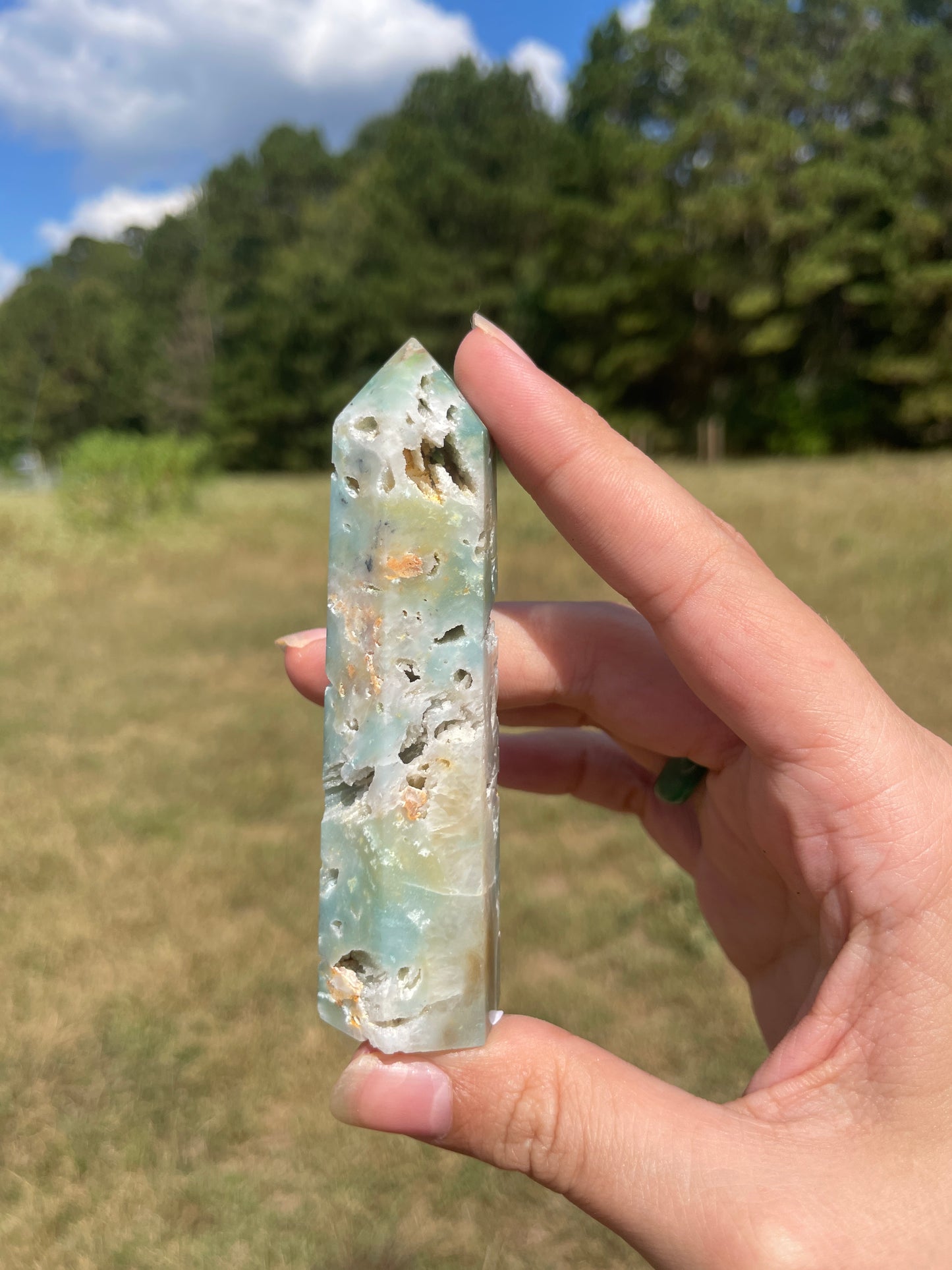 Druzy Carribean Calcite tower #5