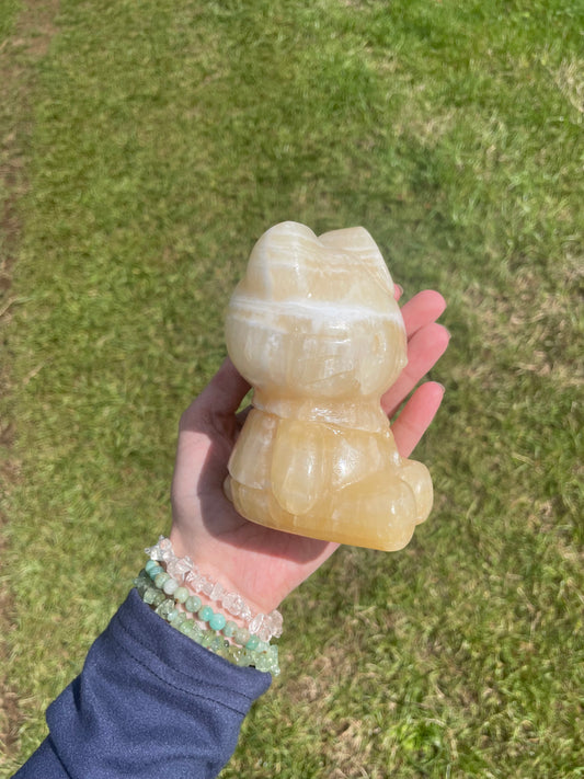 XL Banded Calcite Hello Kitty
