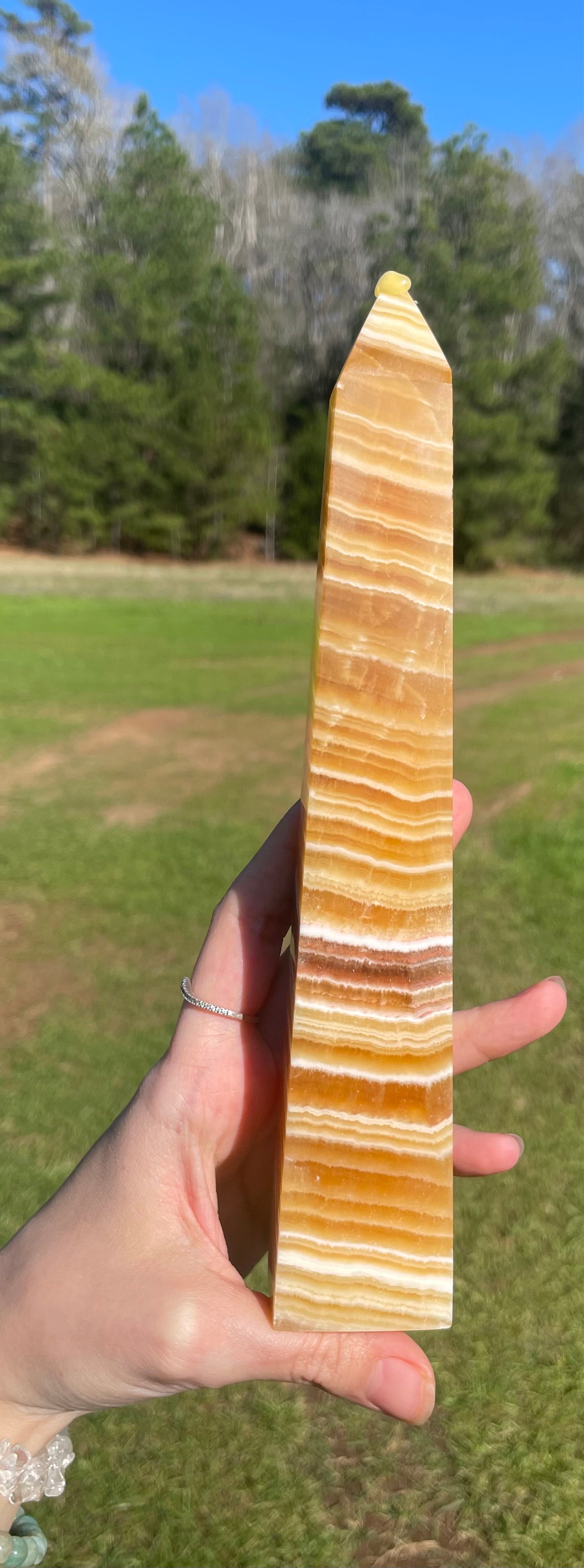 Imperfect Large Banded Calcite Tower  (B)