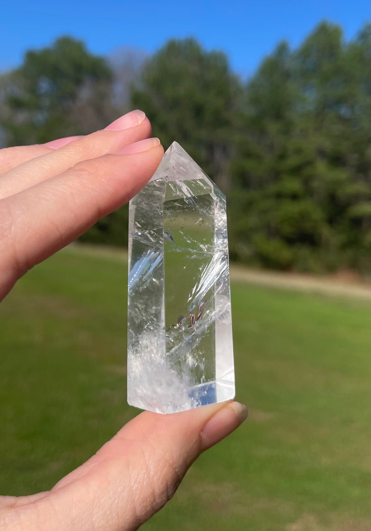 Imperfect Clear Quartz Tower (1) w/ inclusion🤍