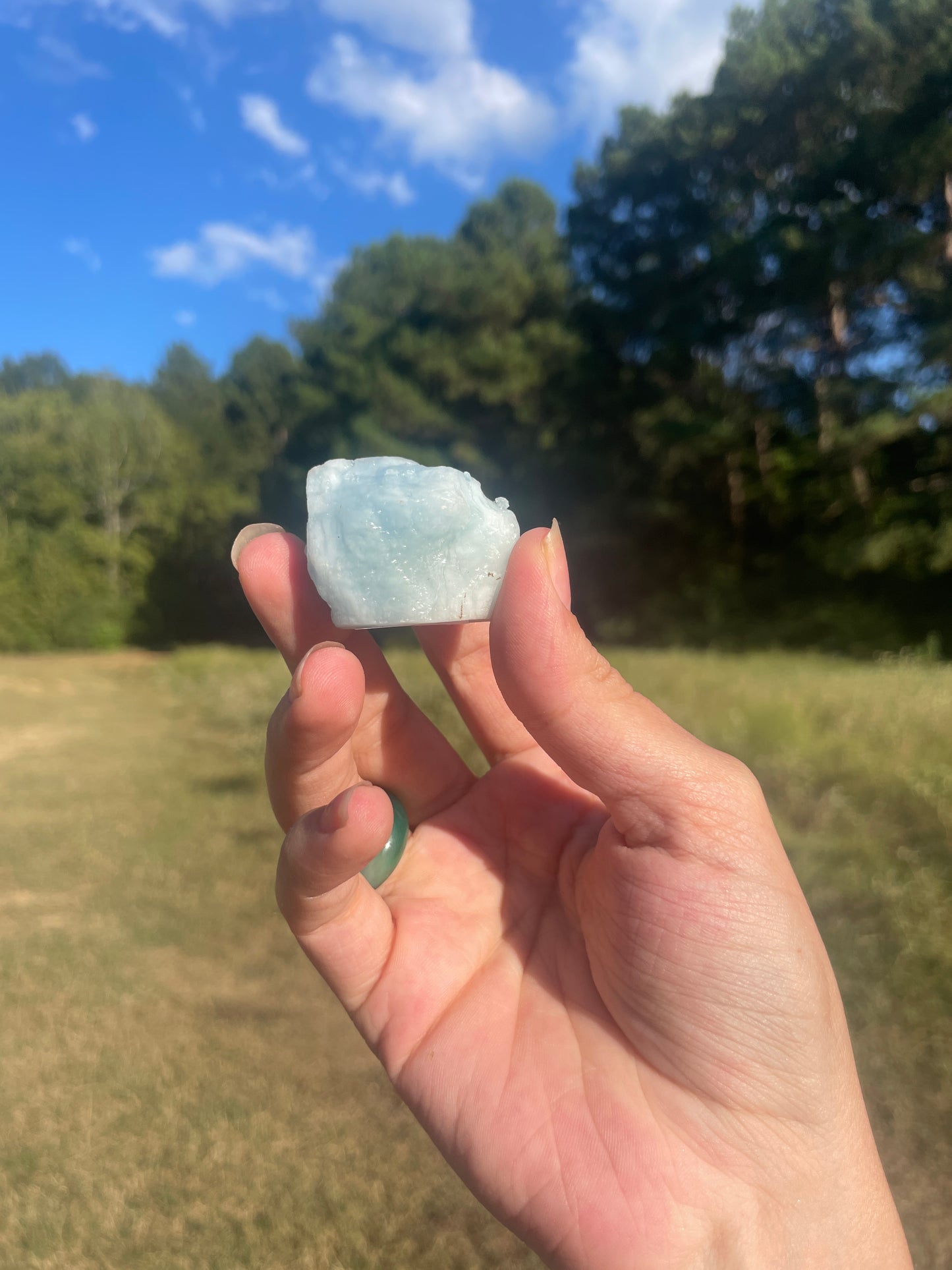 Mini aquamarine rock buddy