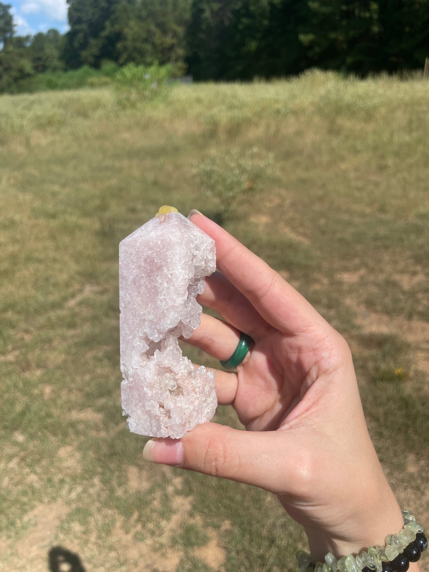 Druzy Pink Amethyst tower 4