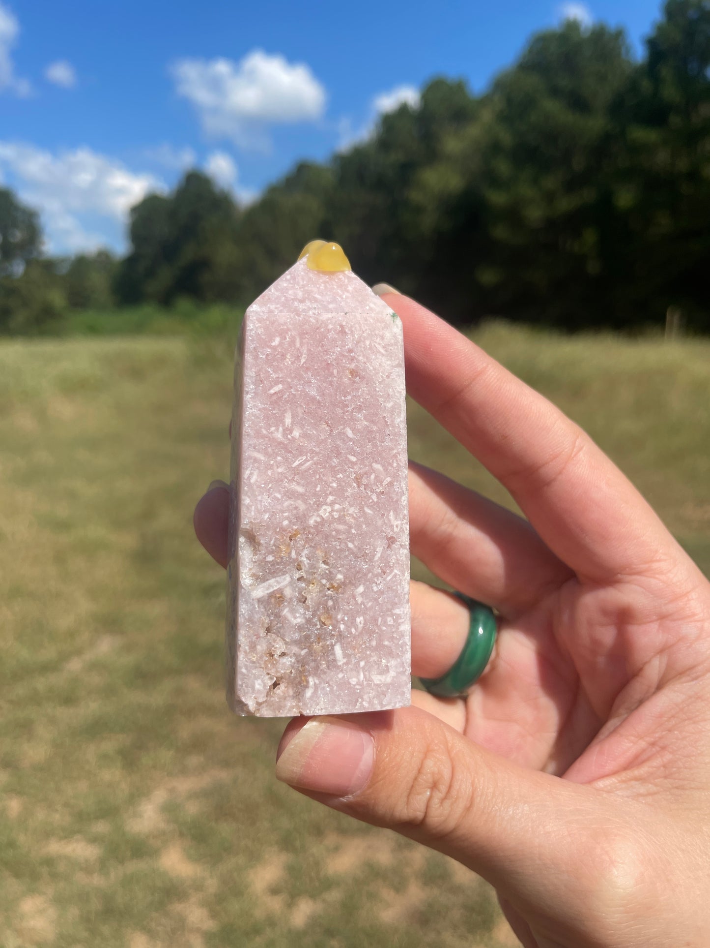 Druzy Pink Amethyst tower 3