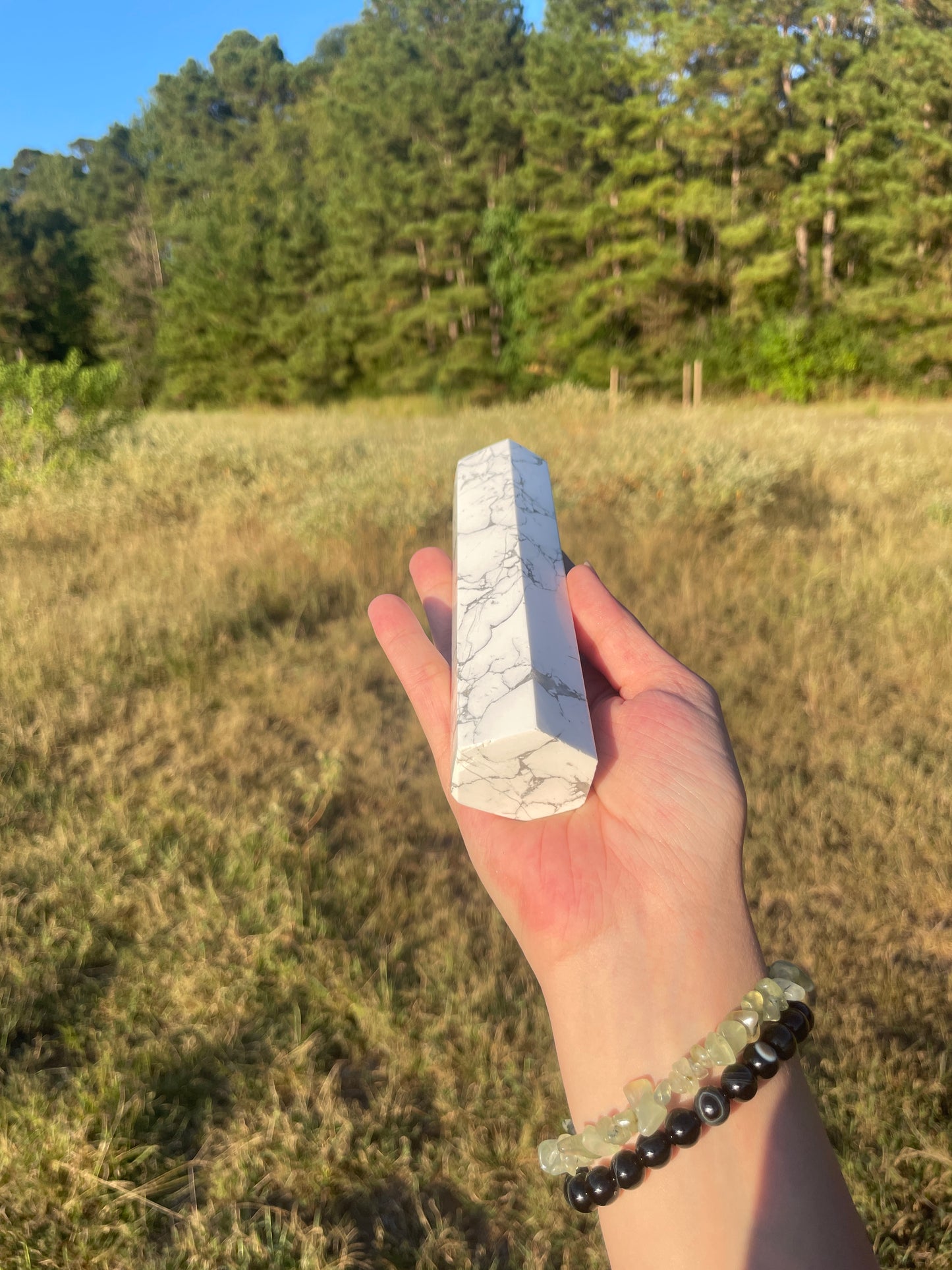 Large 1lb Howlite Tower #1