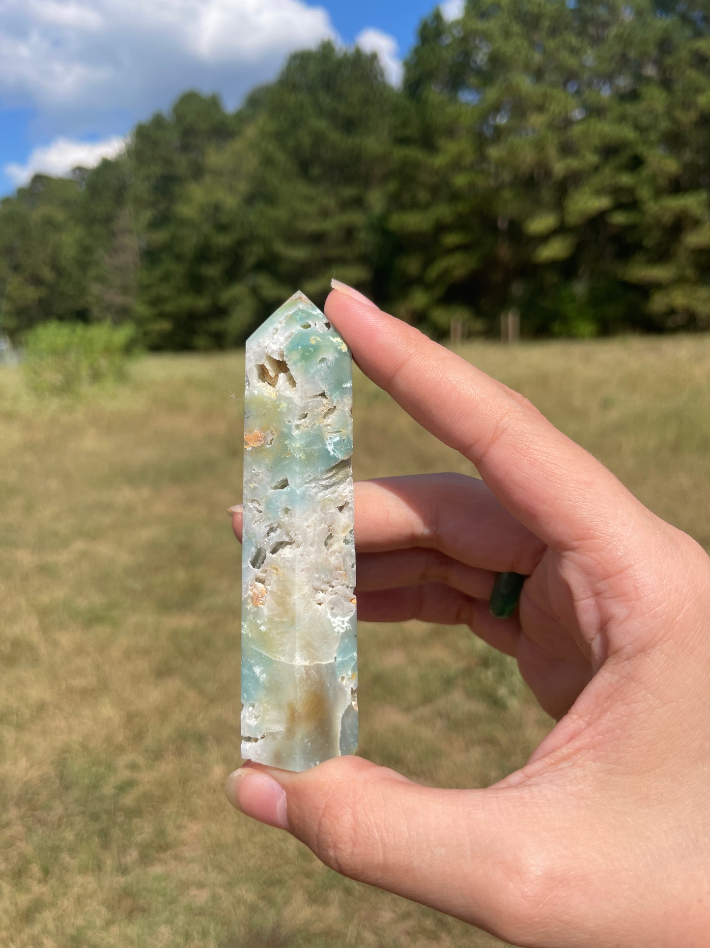 Druzy Carribean Calcite tower #5