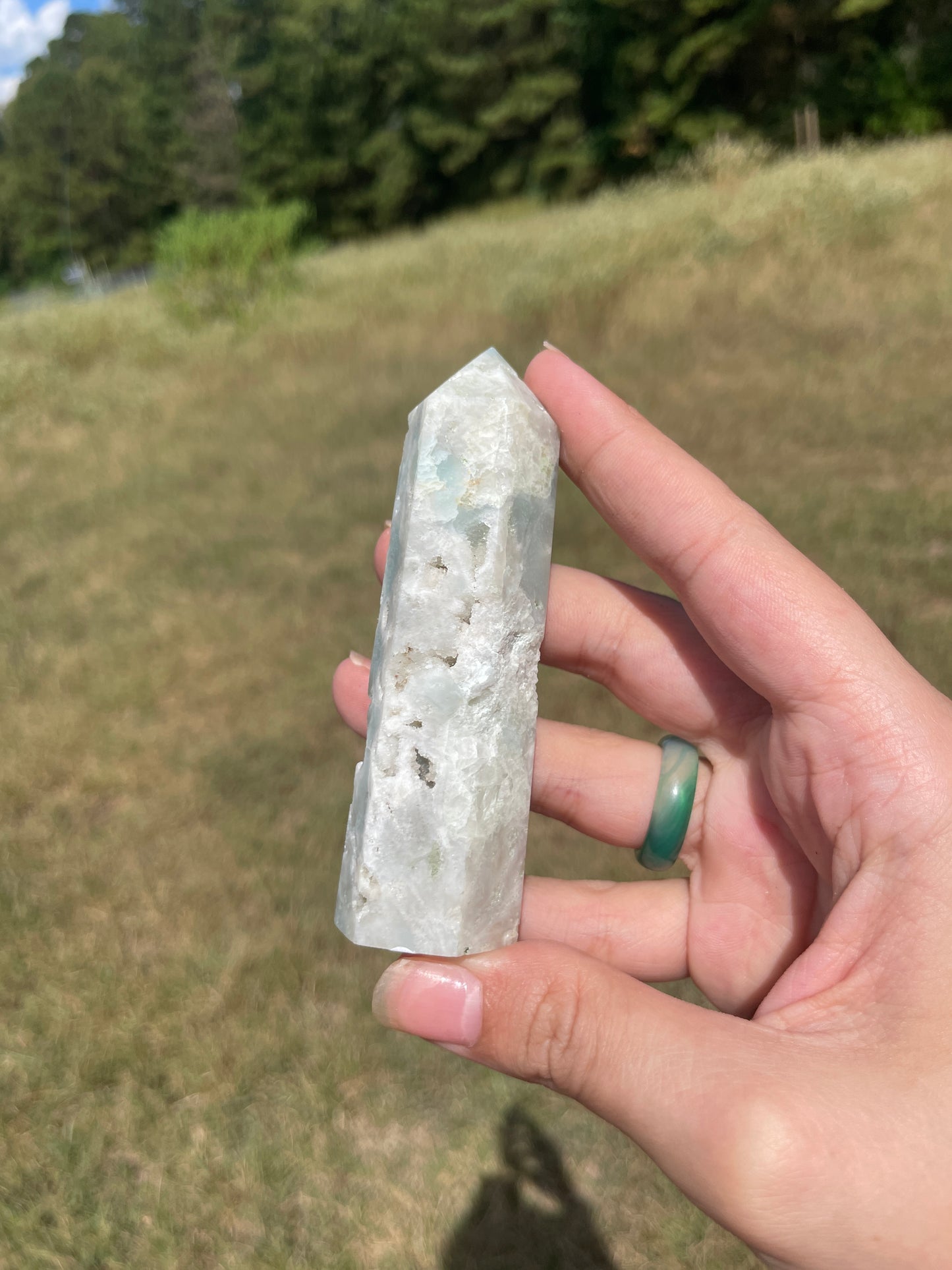 Druzy Carribean Calcite tower #4