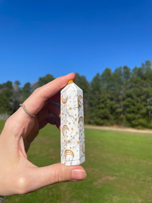 Howlite Moon Phase Tower 🤍🌙