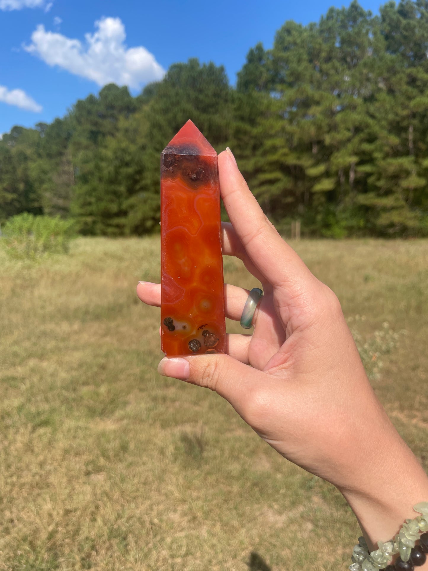 Beautifully banded Carnelian tower #2
