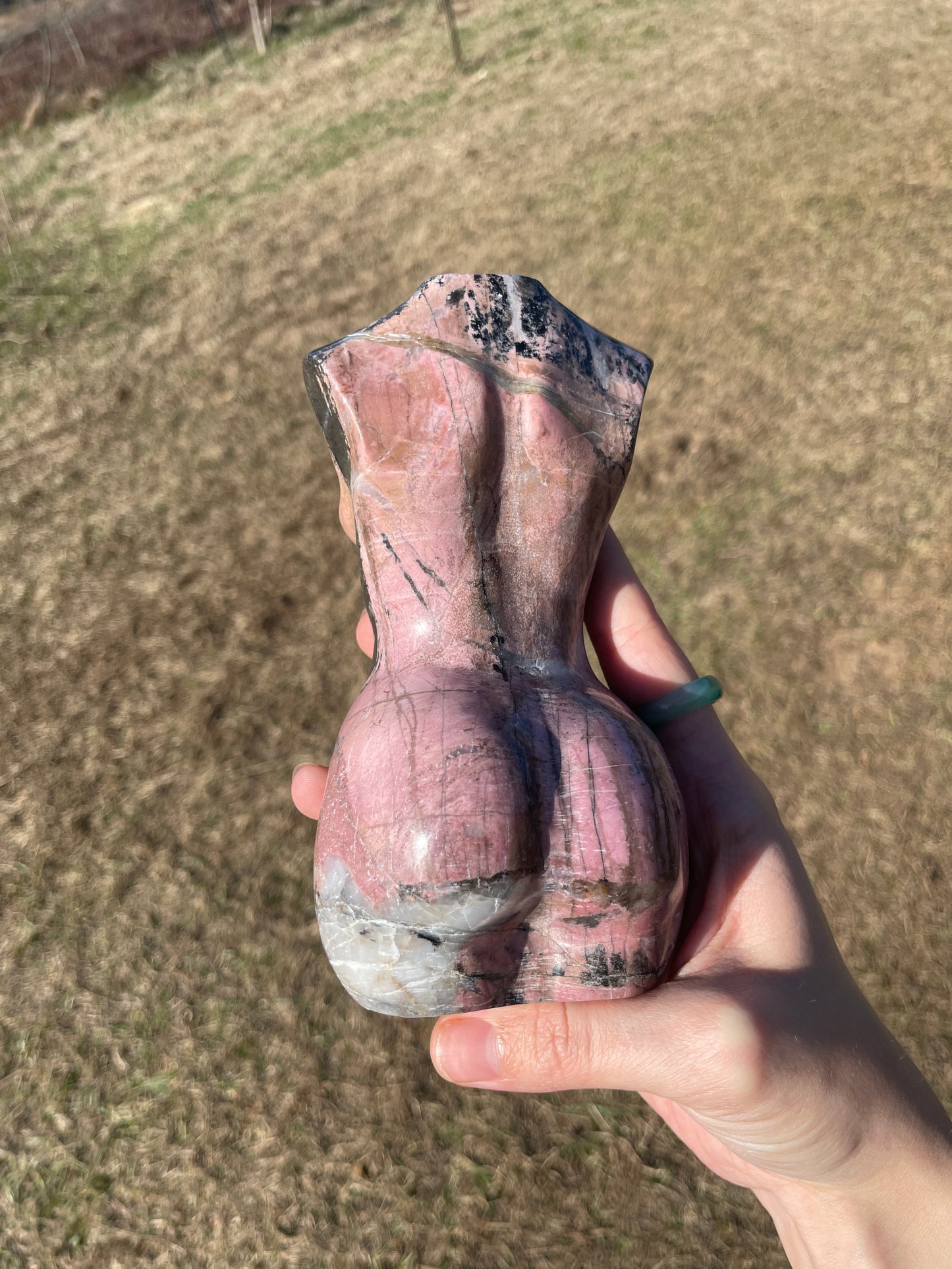 Large Rhodonite Goddess Carving (lady body)