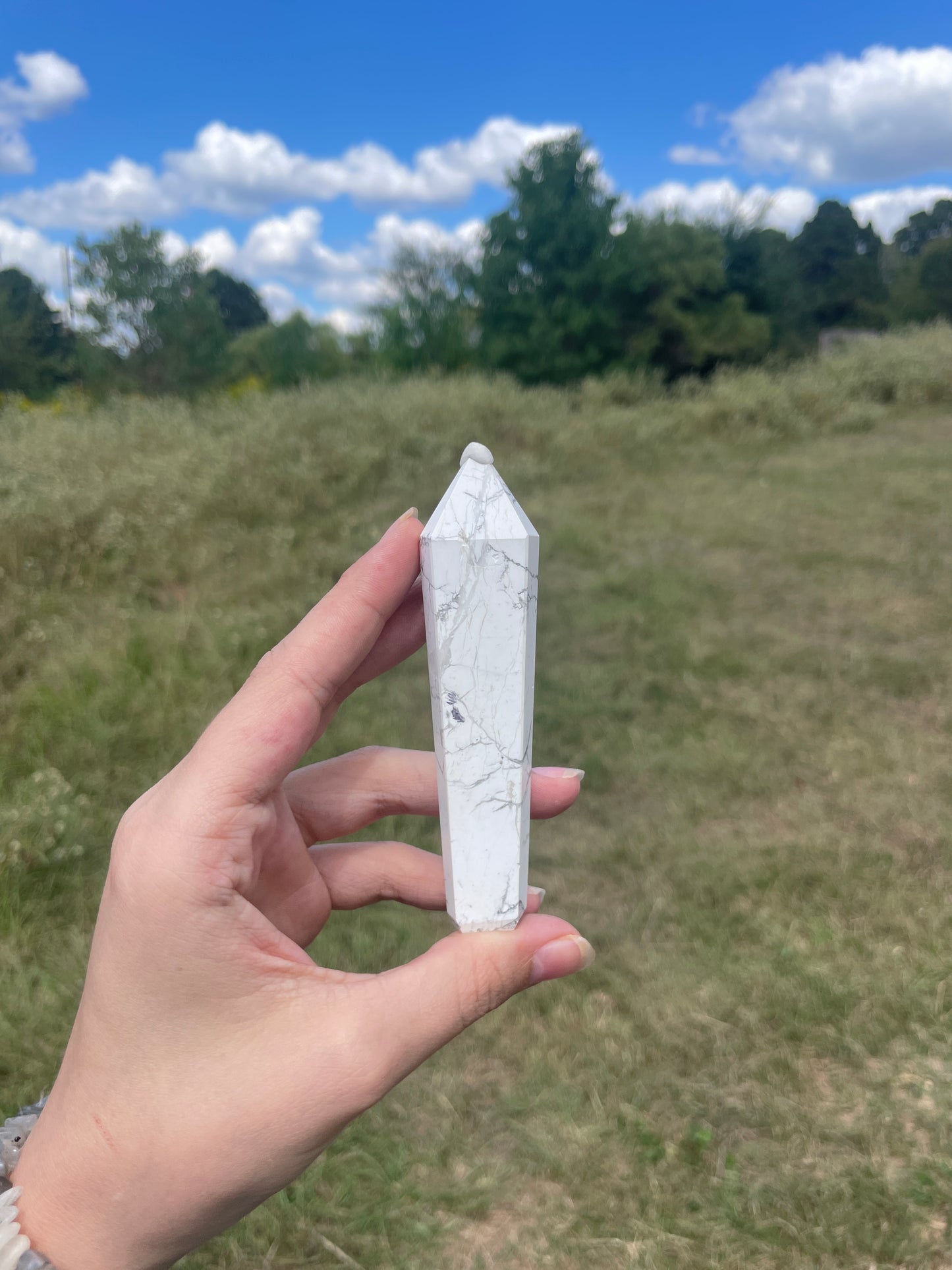 Howlite Crystal Pipe (decor)