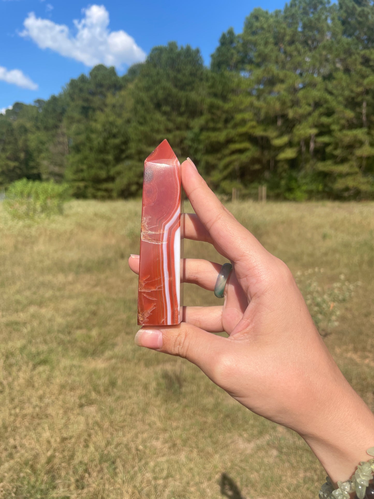 Beautifully banded Carnelian tower #2